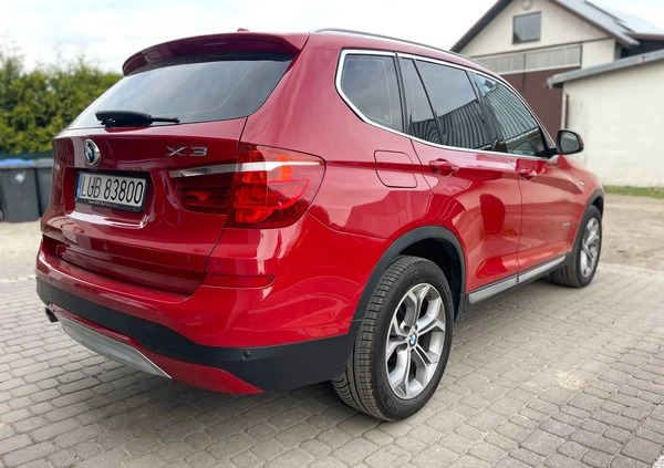 BMW X3 cena 91700 przebieg: 111250, rok produkcji 2016 z Lublin małe 56